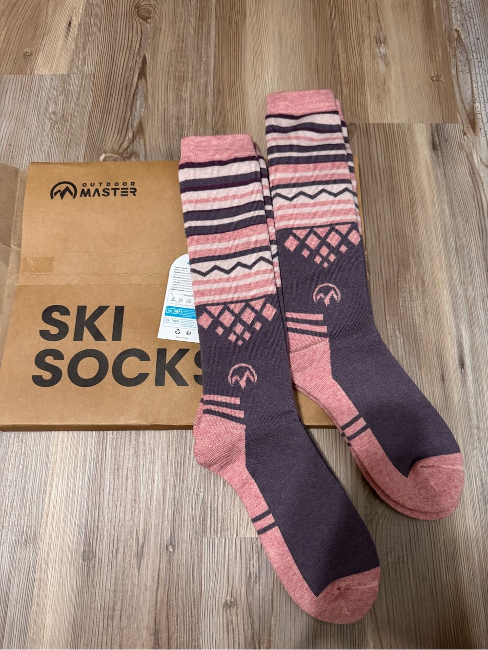 Women’s Pink & Purple Ski Socks size medium